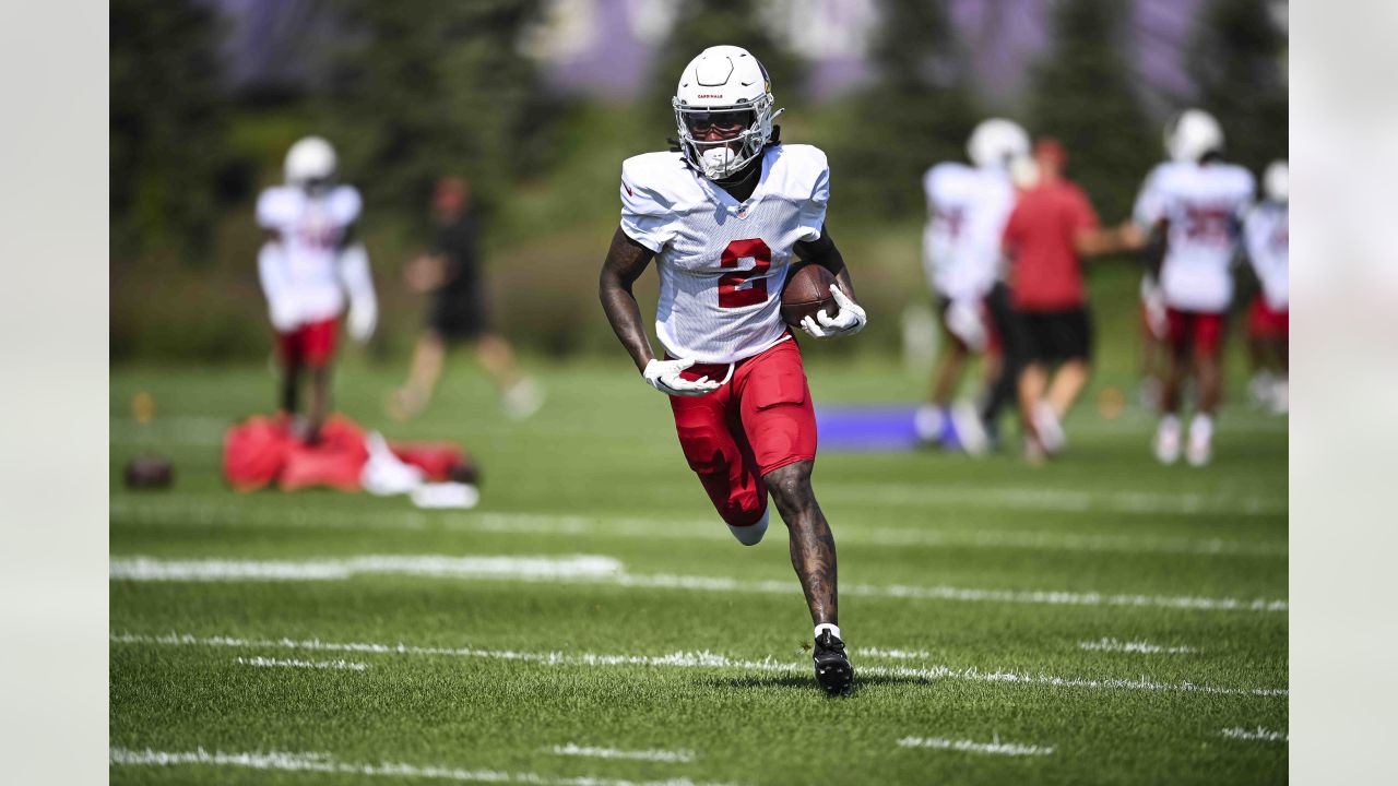 Arizona Cardinals' Larry Fitzgerald (11) runs drills during the teams' NFL  football training camp, Tuesday, July 30, 2019, in Glendale, Ariz. (AP  Photo/Matt York Stock Photo - Alamy