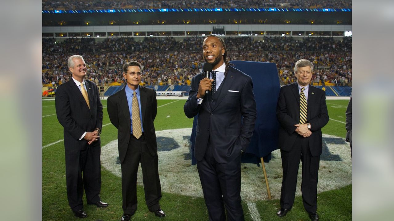 Larry Fitzgerald was back in Pittsburgh for his induction into the Pitt  Athletics Hall of Fame this weekend! Congratulations Larry!