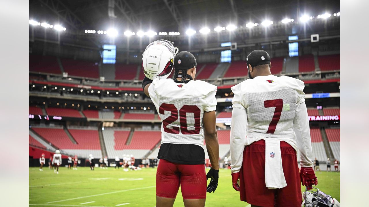 Arizona Cardinals running back Darrel Williams makes a catch as he takes  part in drills during the NFL football team's training camp at State Farm  Stadium, Thursday, July 28, 2022, in Glendale