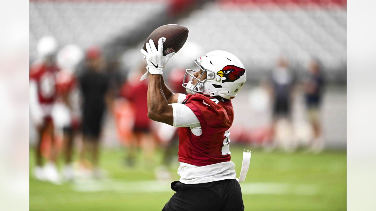 Arizona Cardinals quarterback Colt McCoy throws the ball during an NFL  football training camp practice at State Farm Stadium Thursday, July 27,  2023, in Glendale, Ariz. (AP Photo/Ross D. Franklin Stock Photo 