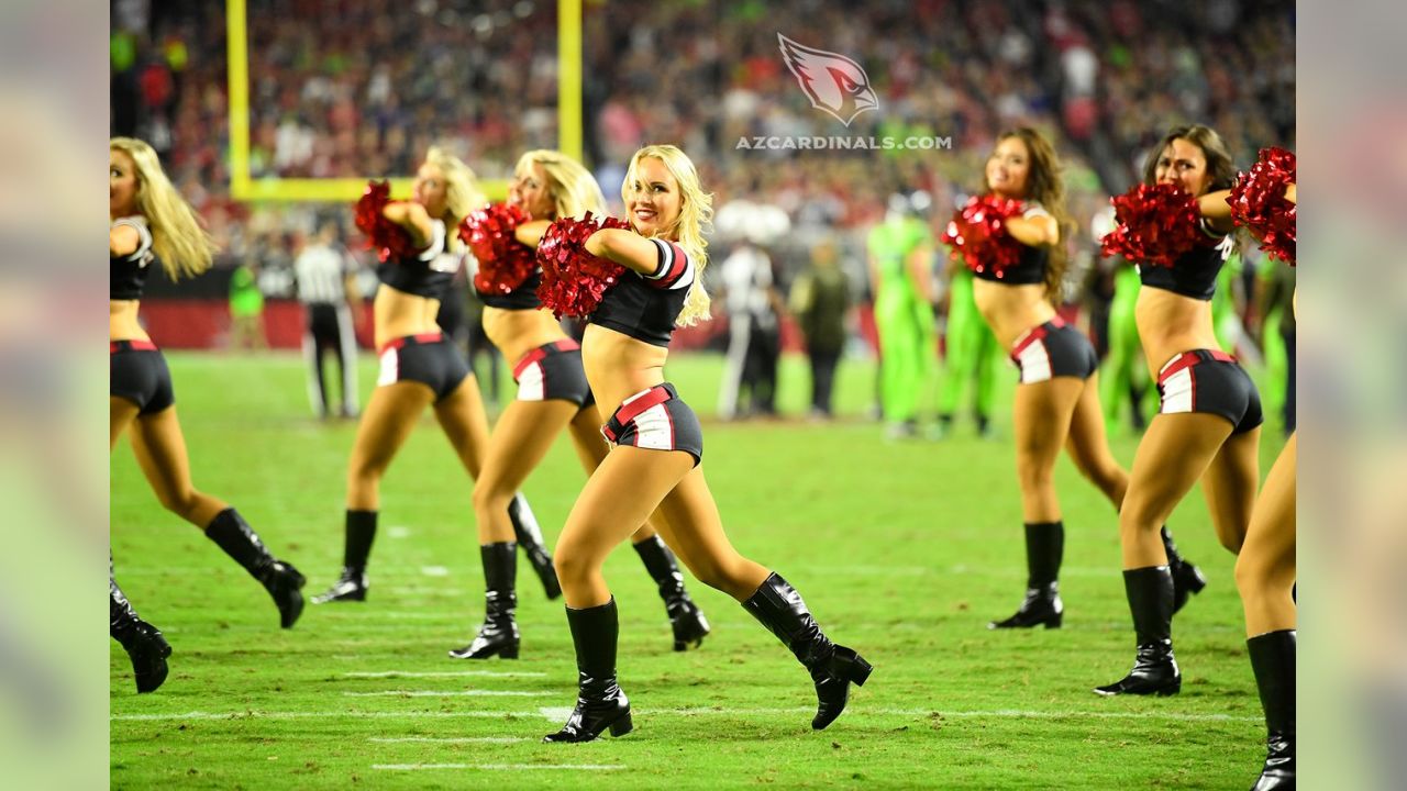 Cardinals Cheerleaders In Color Rush Uniforms