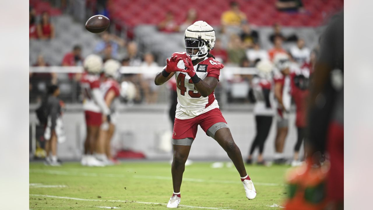 Arizona Cardinals running back Darrel Williams makes a catch as he takes  part in drills during the NFL football team's training camp at State Farm  Stadium, Thursday, July 28, 2022, in Glendale