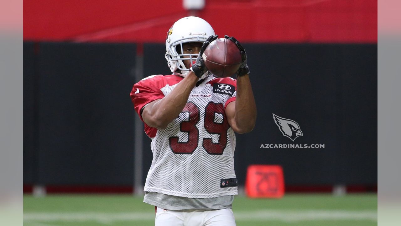 Arizona Cardinals free safety Tyrann Mathieu (32) warms up prior to an NFL  preseason football game against the San Diego Chargers, Saturday, Aug. 22,  2015, in Glendale, Ariz. (AP Photo/Rick Scuteri Stock