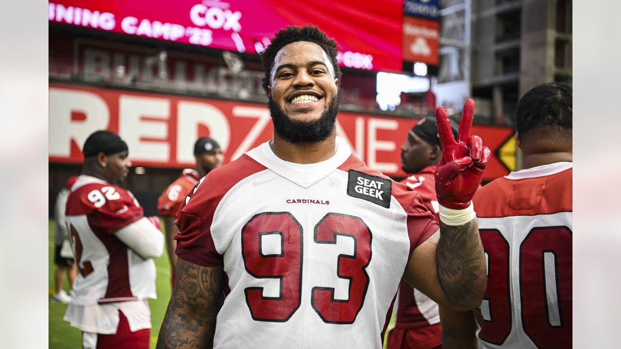 Arizona Cardinals running back James Conner showcases the NFL football  teams' new uniforms for the 2023 season, Thursday, April 20, 2023, in  Phoenix. (AP Photo/Matt York Stock Photo - Alamy