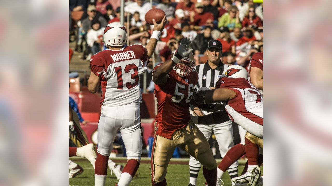 Men's Majestic Kurt Warner Cardinal Arizona Cardinals Hall of Fame