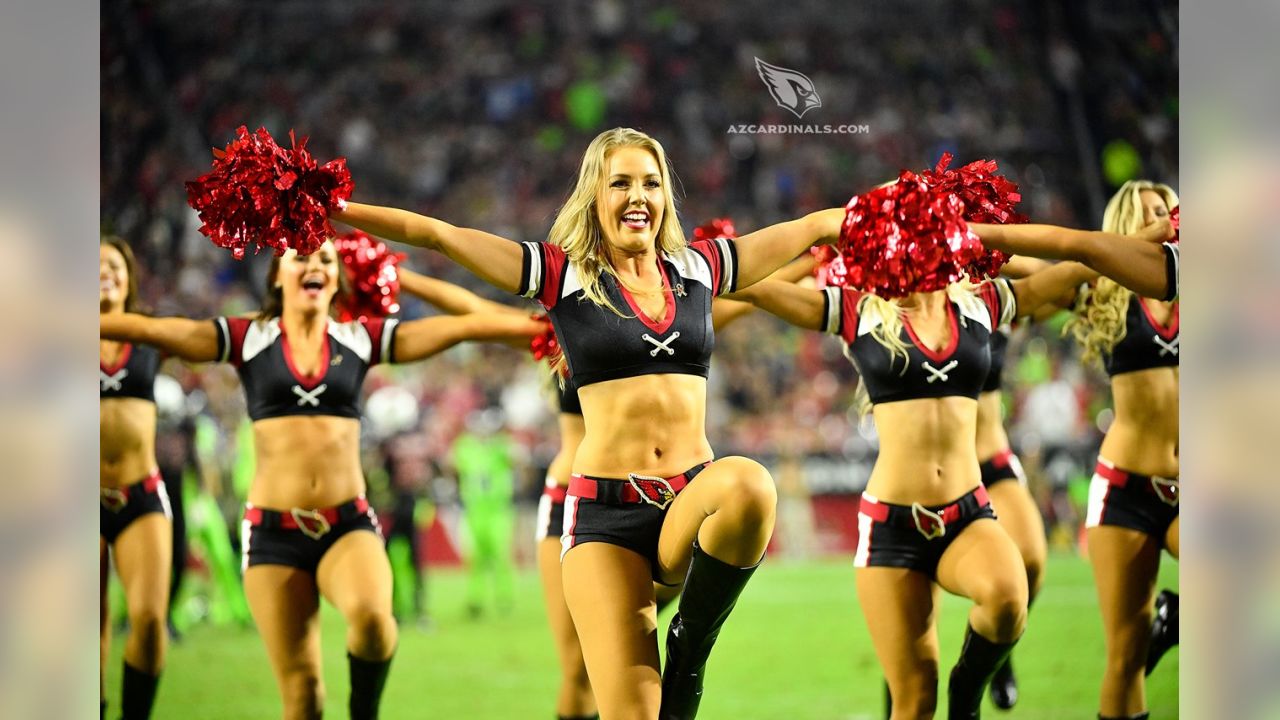 Cardinals Cheerleaders In Color Rush Uniforms