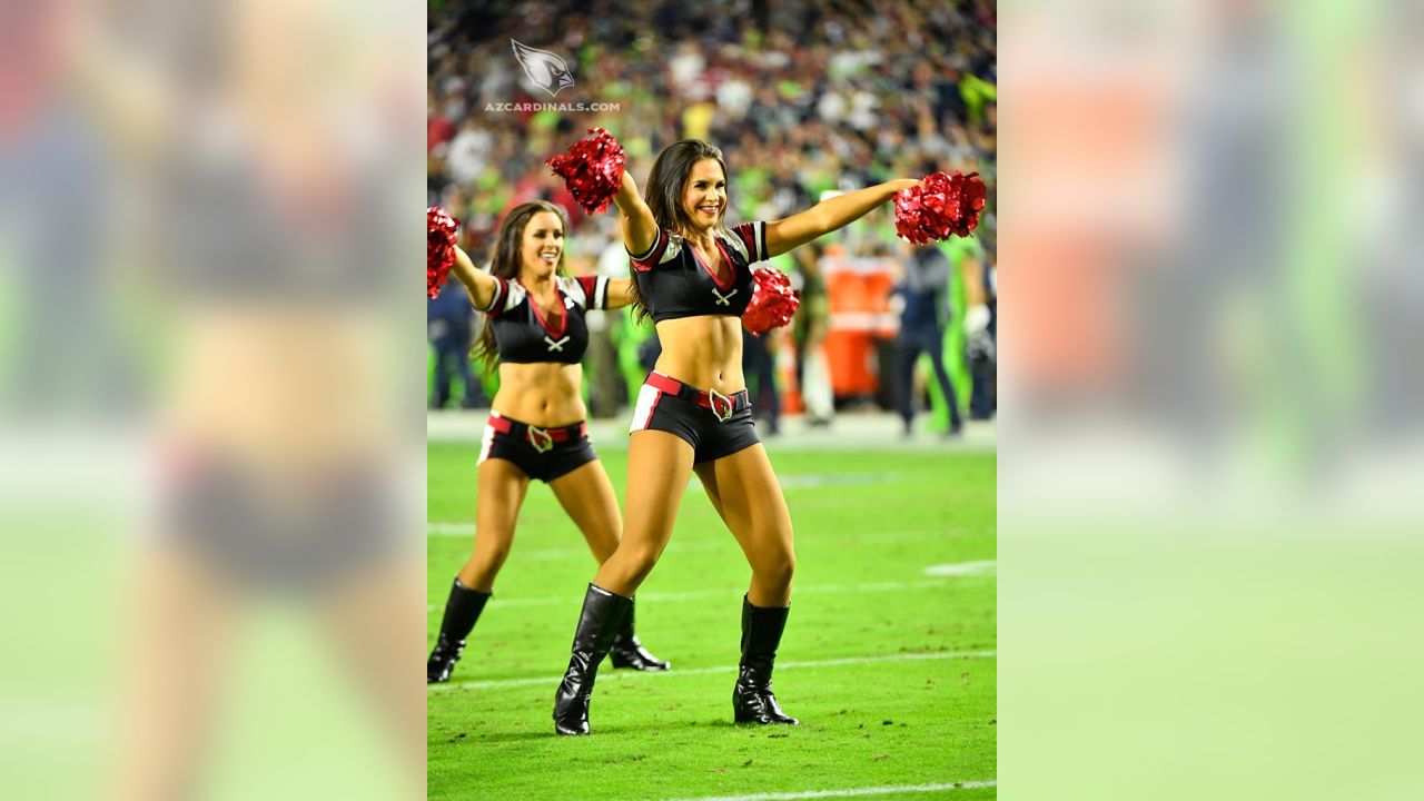 Cardinals Cheerleaders In Color Rush Uniforms