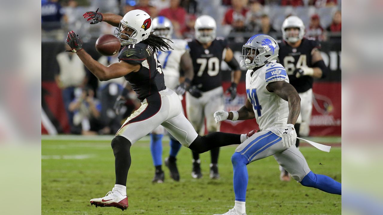 Detroit Lions wide receiver Bruce Ellington (12) runs with the ball after a  catch against the Carolina Panthers during an NFL football game Sunday,  Nov. 18, 2018, in Detroit. The Lions won