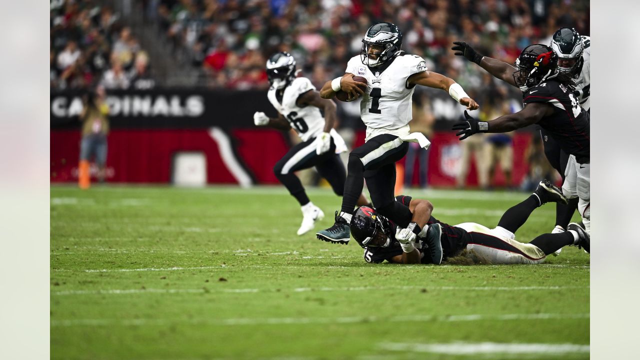 Philadelphia Eagles' K'Von Wallace (42) during the first half of an NFL  football game against the Arizona Cardinals, Sunday, Oct. 9, 2022, in  Glendale, Ariz. (AP Photo/Darryl Webb Stock Photo - Alamy