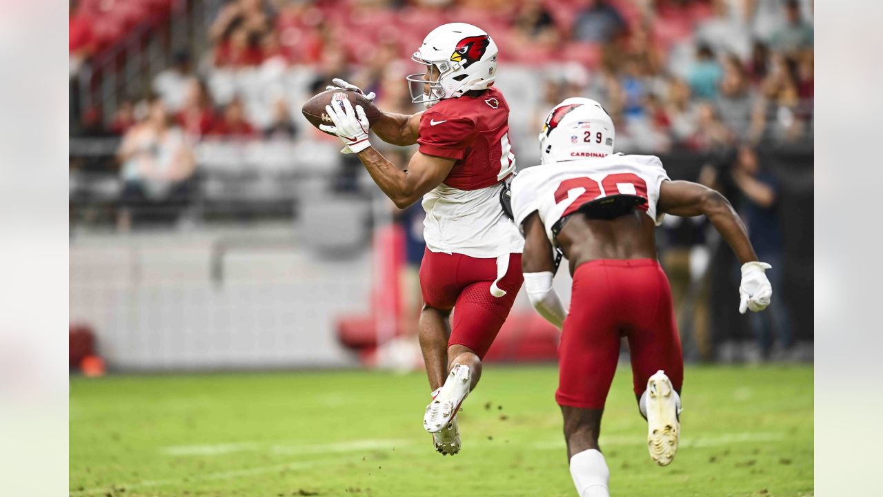 Arizona Cardinals wide receiver Greg Dortch makes a catch during NFL  football training camp Thursday, July 27, 2023, in Glendale, Ariz. (AP  Photo/Ross D. Franklin Stock Photo - Alamy