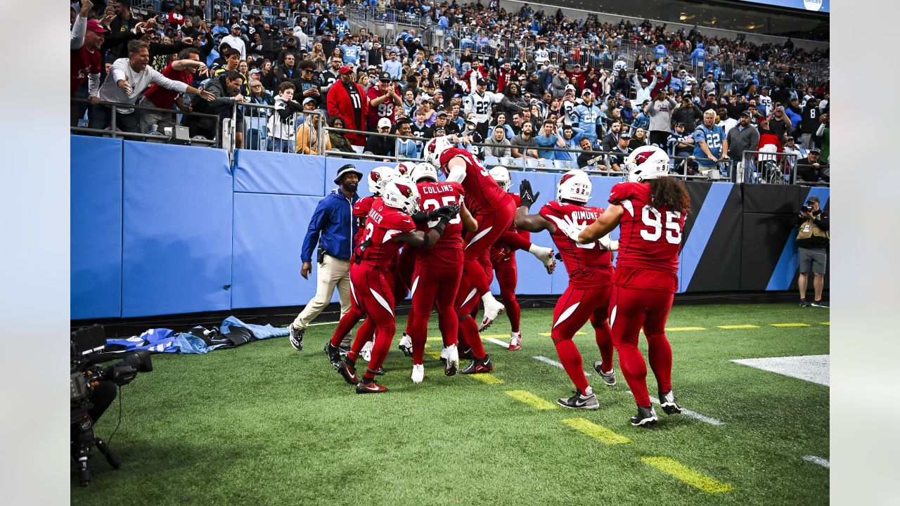 Carolina Panthers' Top Cats dance in their Santa outfits during the first  half of an NFL football game against the Arizona Cardinals in Charlotte,  N.C., Sunday, Dec.19, 2010. (AP Photo/Rick Havner Stock