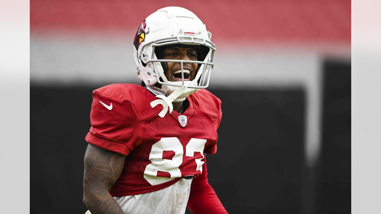 Arizona Cardinals safety Budda Baker (3) runs during an NFL football game  against the Washington Commanders, Sunday, September 10, 2023 in Landover,  Maryland. (AP Photo/Daniel Kucin Jr Stock Photo - Alamy