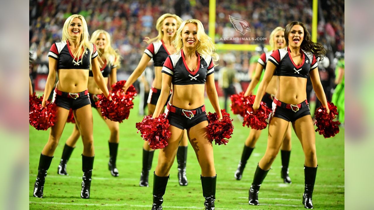 Cardinals Cheerleaders In Color Rush Uniforms