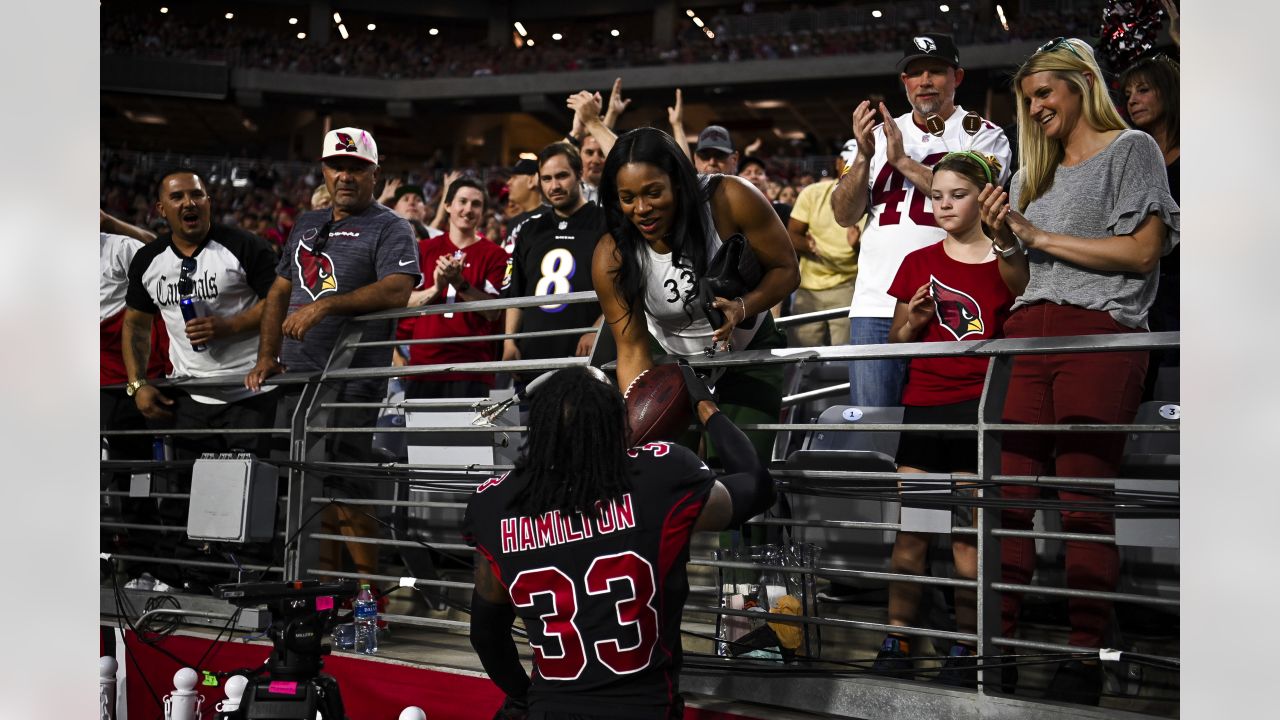 Arizona Cardinals running back Eno Benjamin (26) warms up before an NFL  football game against the New Orleans Saints, Thursday, Oct. 20, 2022, in  Glendale, Ariz. (AP Photo/Rick Scuteri Stock Photo - Alamy