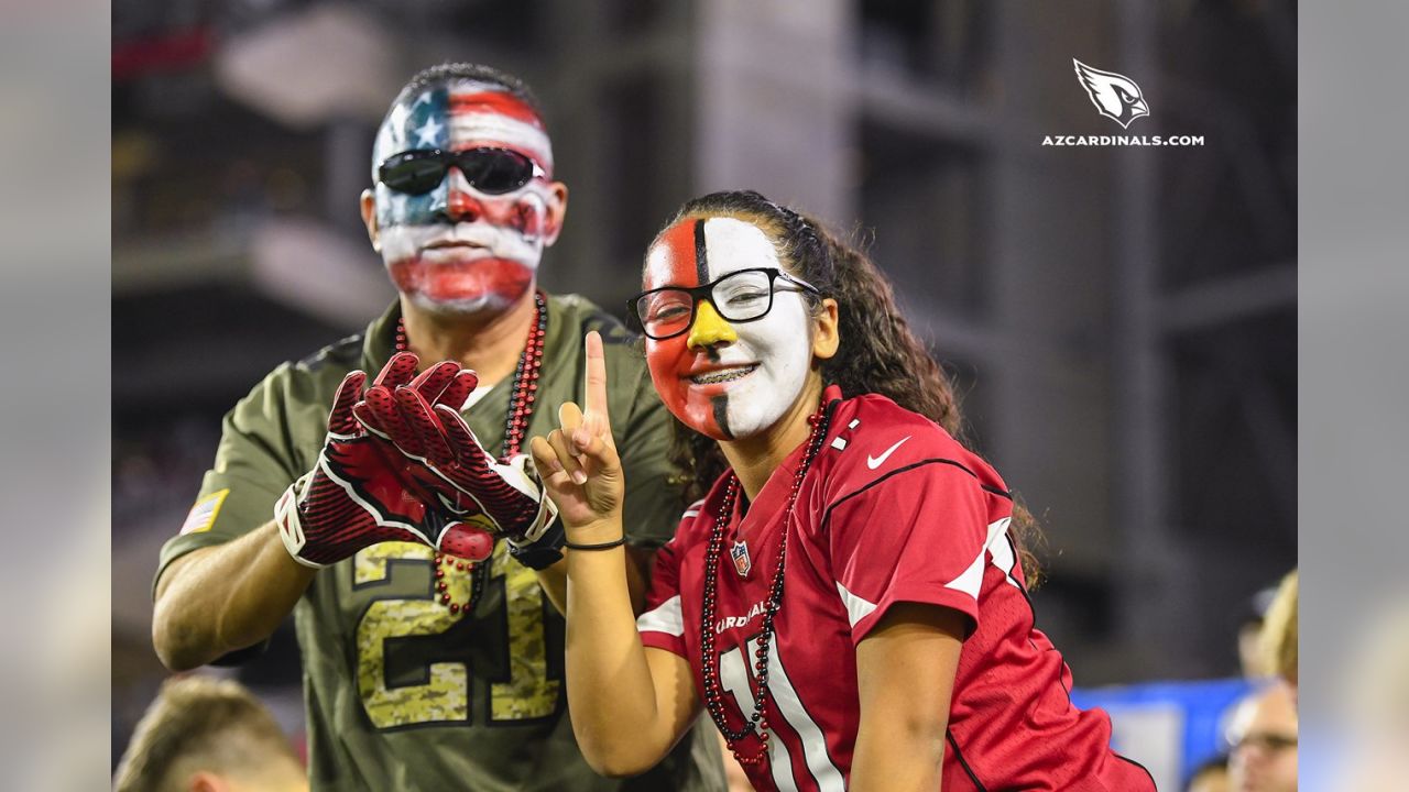 Carolina Panthers vs. Arizona Cardinals . Fans support on NFL Game.  Silhouette of supporters, big screen with two rivals in background Stock  Photo - Alamy