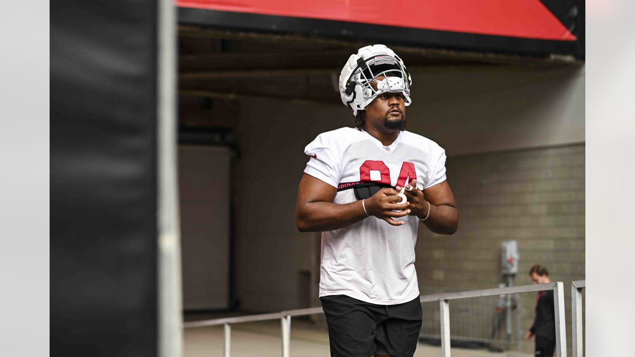 Arizona Cardinals quarterback Colt McCoy puts his helmet on during NFL  football training camp practice at State Farm Stadium Friday, July 28,  2023, in Glendale, Ariz. (AP Photo/Ross D. Franklin Stock Photo 