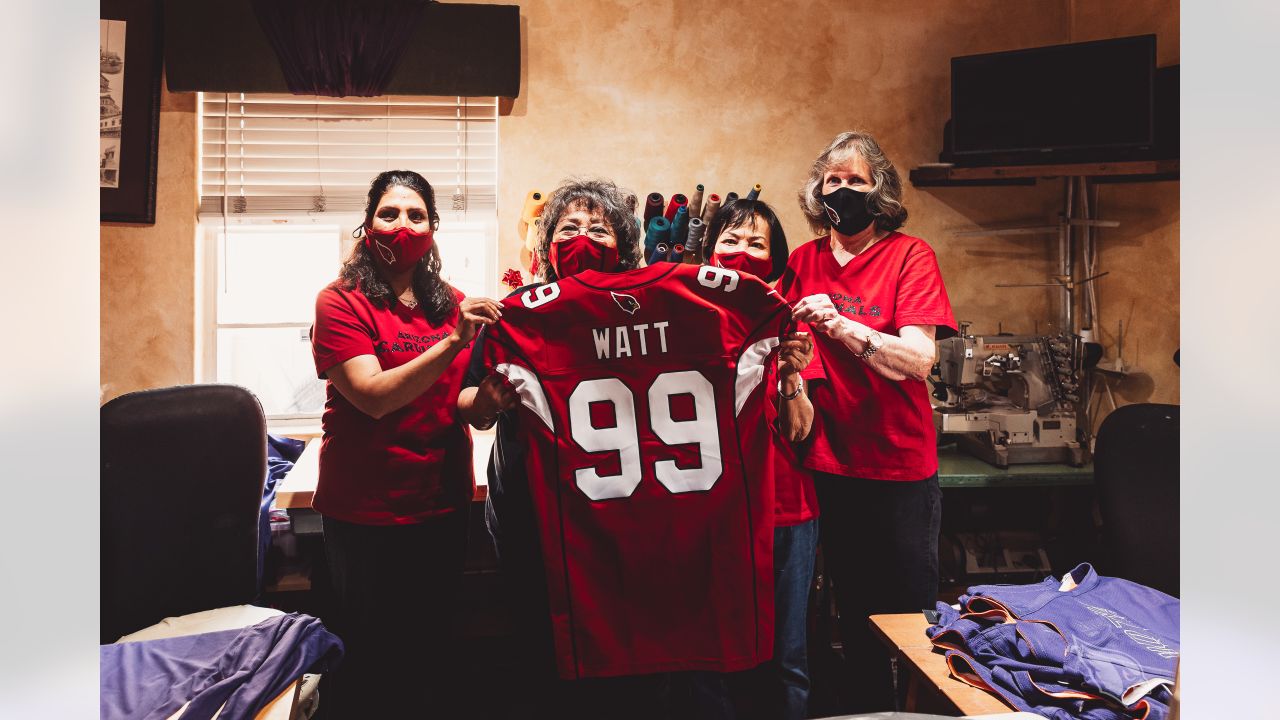 NFL Arizona Cardinals (J.J. Watt) Women's Game Football Jersey.