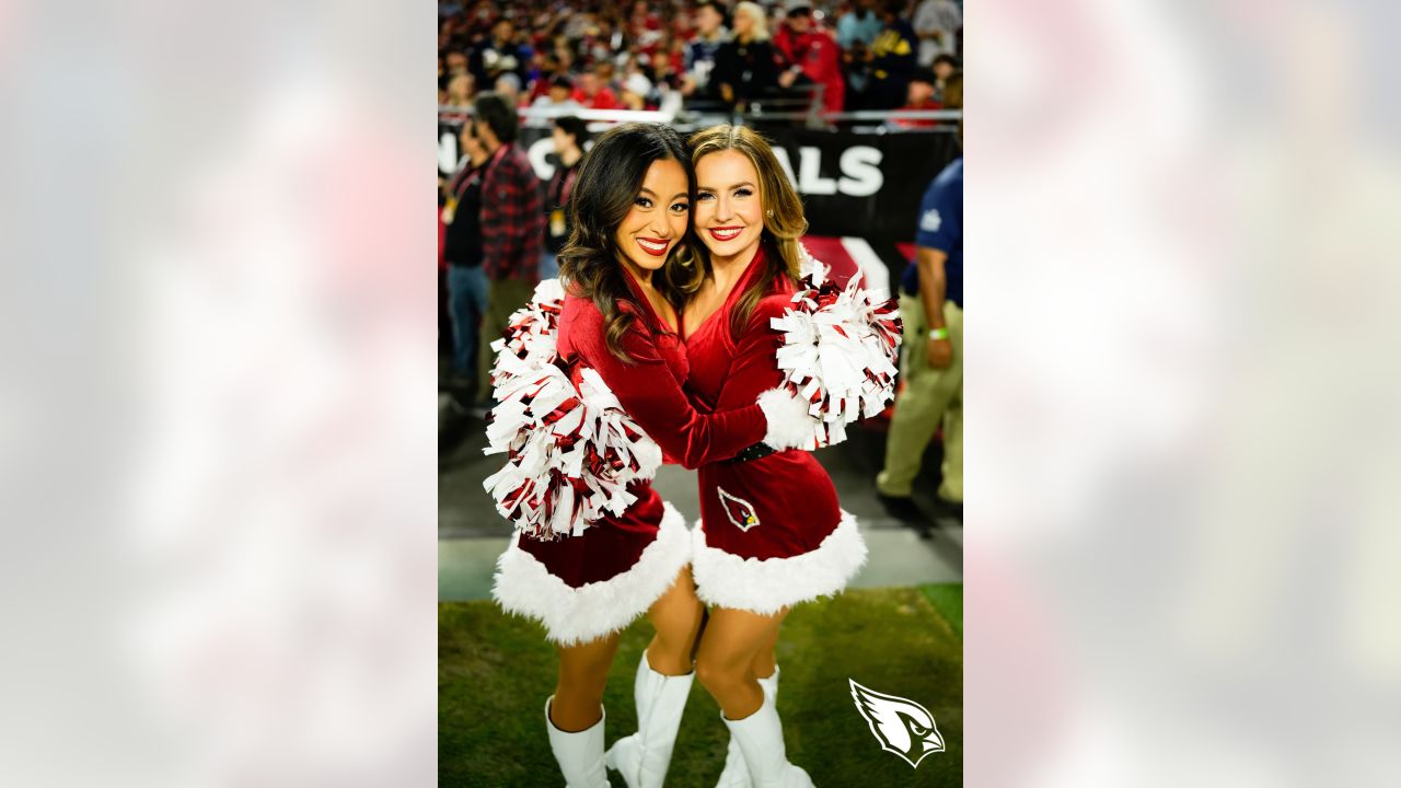 Dallas Cowboys cheerleaders perform against the Tampa Bay