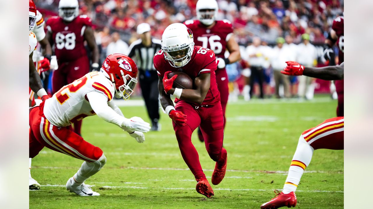 Arizona Cardinals running back James Conner (6) during the first half of an  NFL football game against the Kansas City Chiefs, Sunday, Sept. 11, 2022,  in Glendale, Ariz. (AP Photo/Rick Scuteri Stock