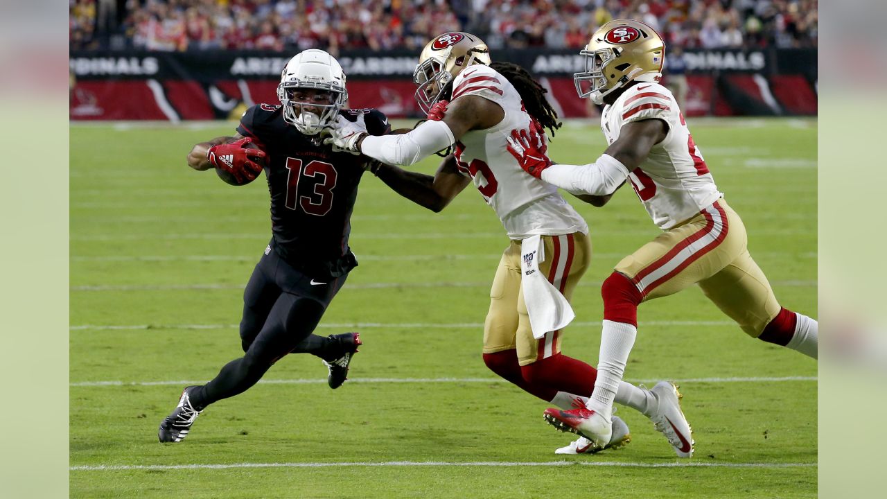 San Francisco 49ers defensive end Dee Ford (55) during the first half of an  NFL football game against the Arizona Cardinals, Thursday, Oct. 31, 2019,  in Glendale, Ariz. (AP Photo/Rick Scuteri Stock