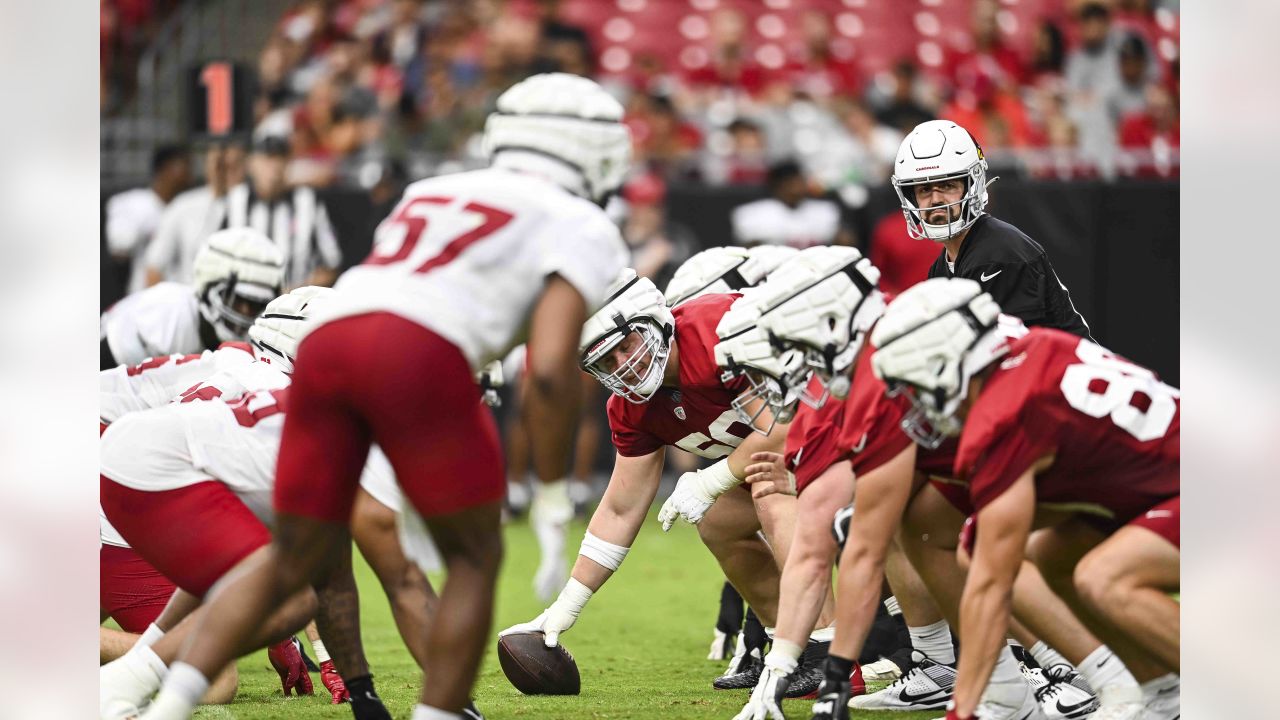 GLENDALE, AZ - JULY 30: Arizona Cardinals defensive end Chandler Jones (55)  smiles during Arizona Cardinals training camp on July 30, 2021 at State  Farm Stadium in Glendale, Arizona (Photo by Kevin