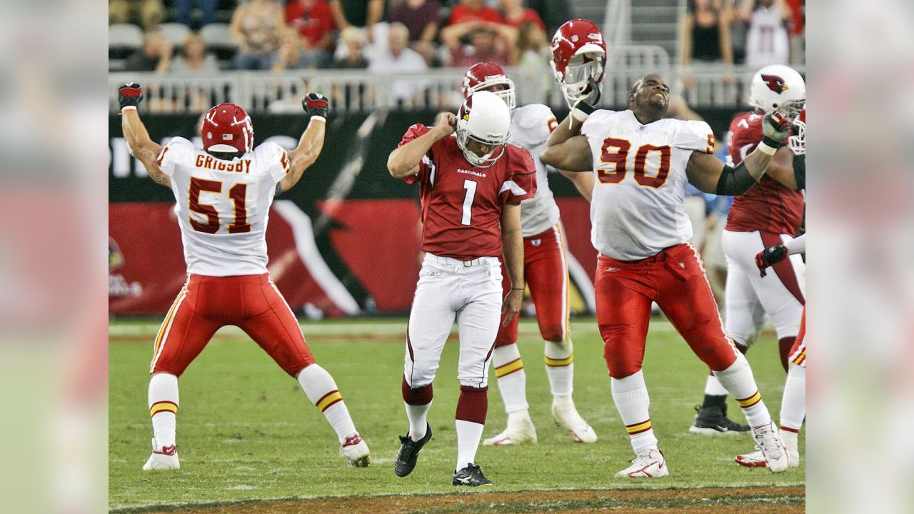 Defensive tackle Ryan Sims of the Kansas City Chiefs celebrates an