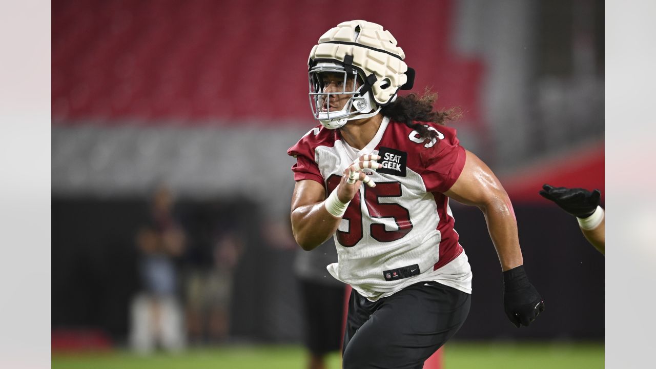 Arizona Cardinals defensive tackle Leki Fotu (95) runs onto the