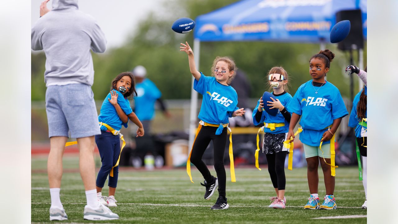 Chargers and SDUSD Host Skills Camp to Kick Off Inaugural Middle School Flag  League