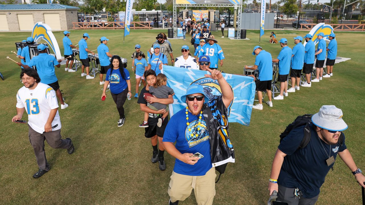 Fans play cornhole outside Nissan Stadium before an NFL football