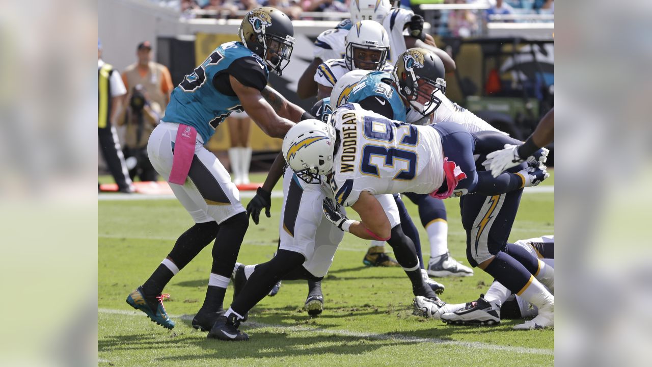 San Diego Chargers running back Danny Woodhead looks on before the