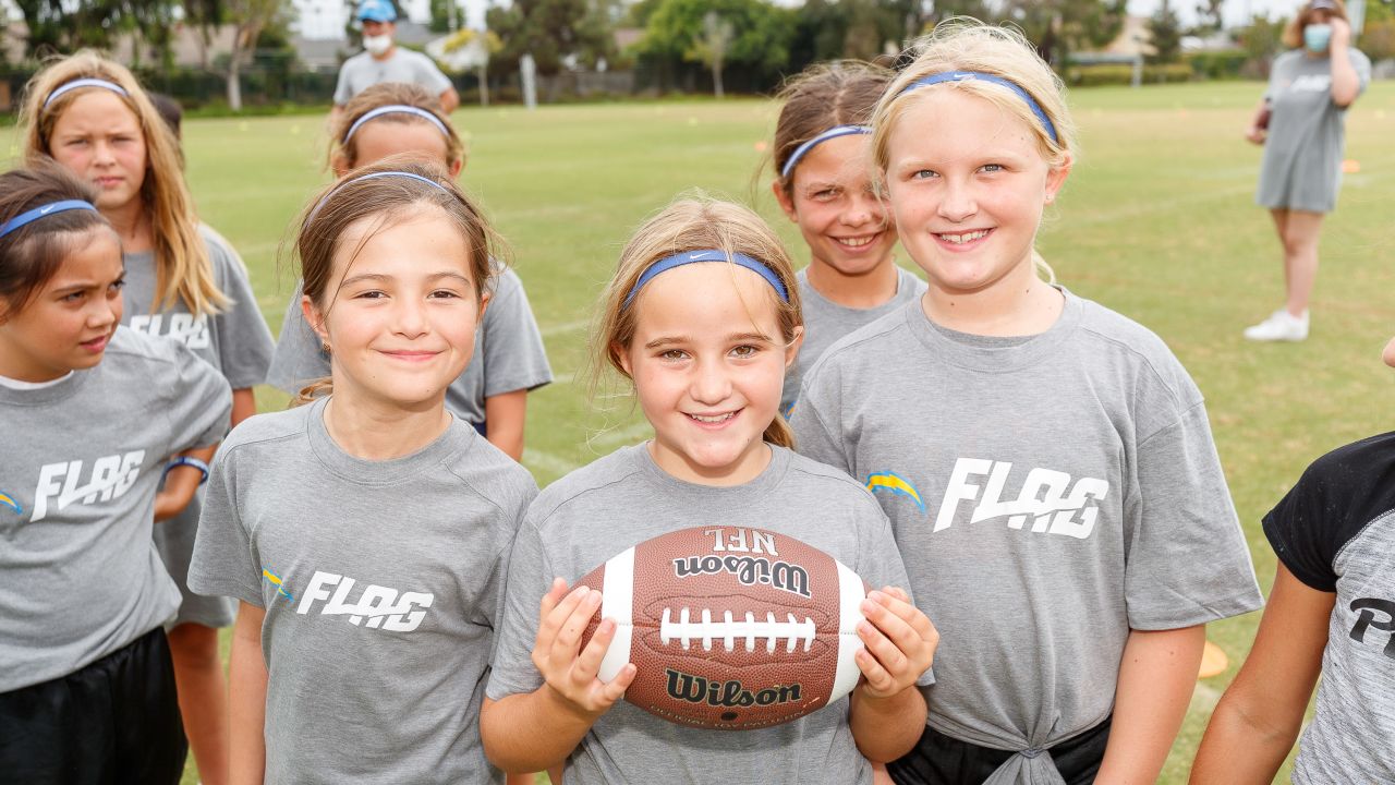 Rams Hold Girls Flag Football Clinics During Women's History Month