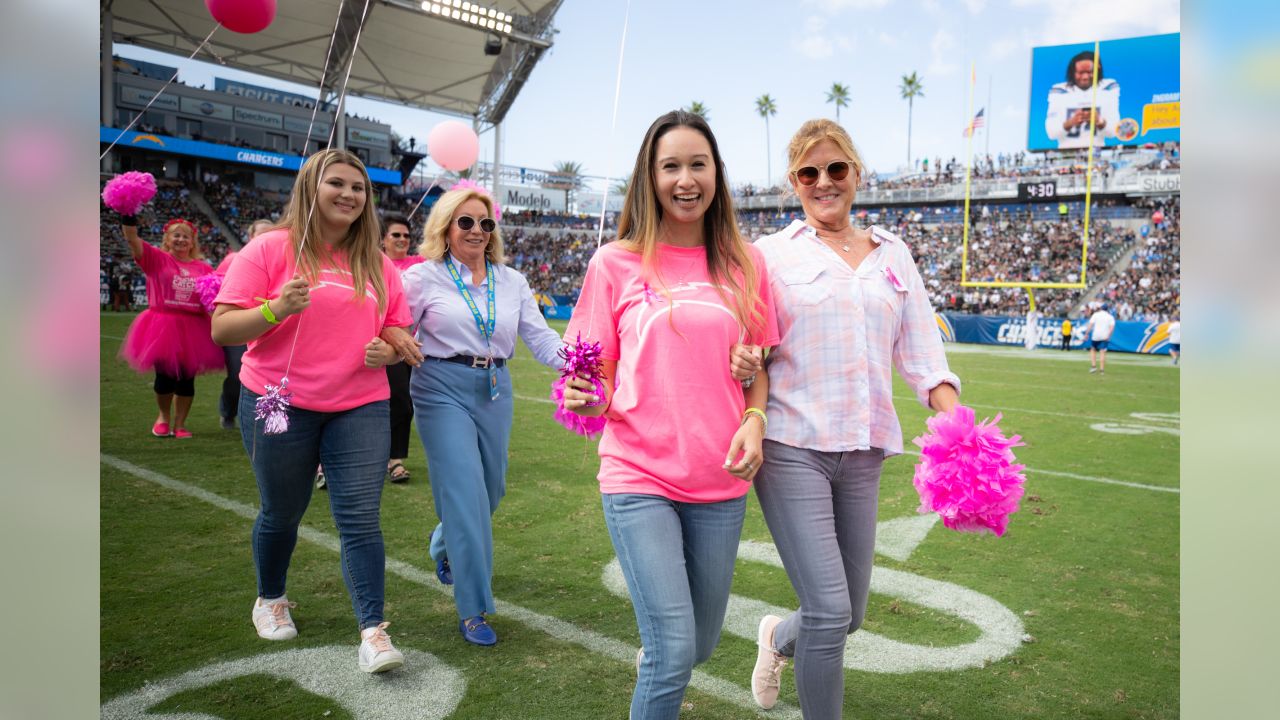 The Houston Texans host the Chargers on Sunday. The franchise is honoring  breast cancer survivors and those affected by cancer.