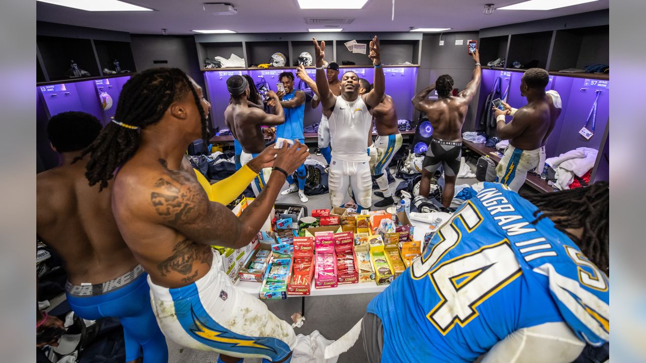 Postgame locker room celebration