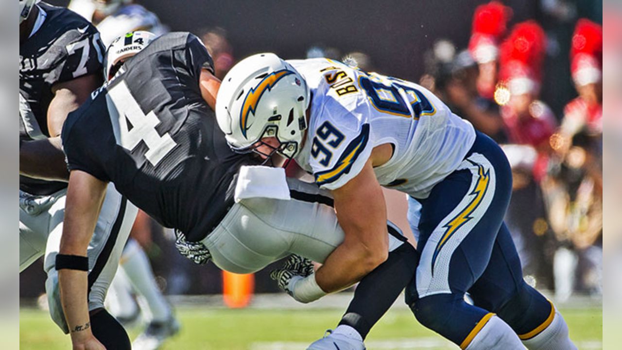 Chargers' Bosa has respect for frequent sack victim Carr