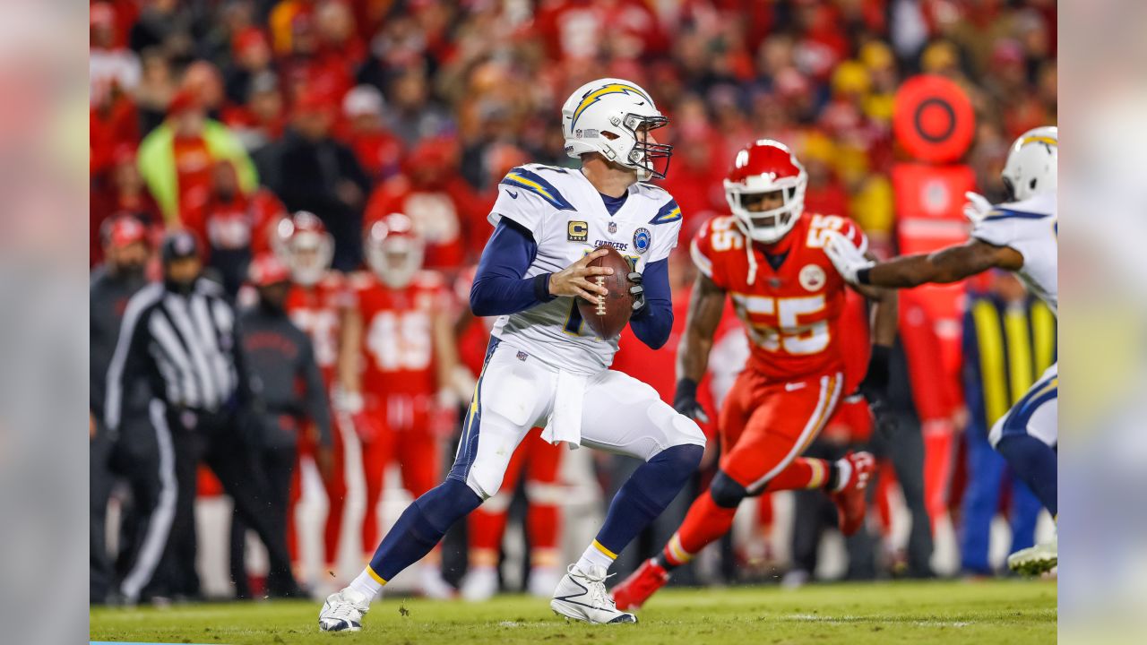 Los Angeles Chargers wide receiver Mike Williams (81) celebrates his  touchdown against the Kansas City Chiefs during an NFL football game,  Thursday, Sept. 15, 2022 in Kansas City, Mo. (AP Photo/Reed Hoffmann