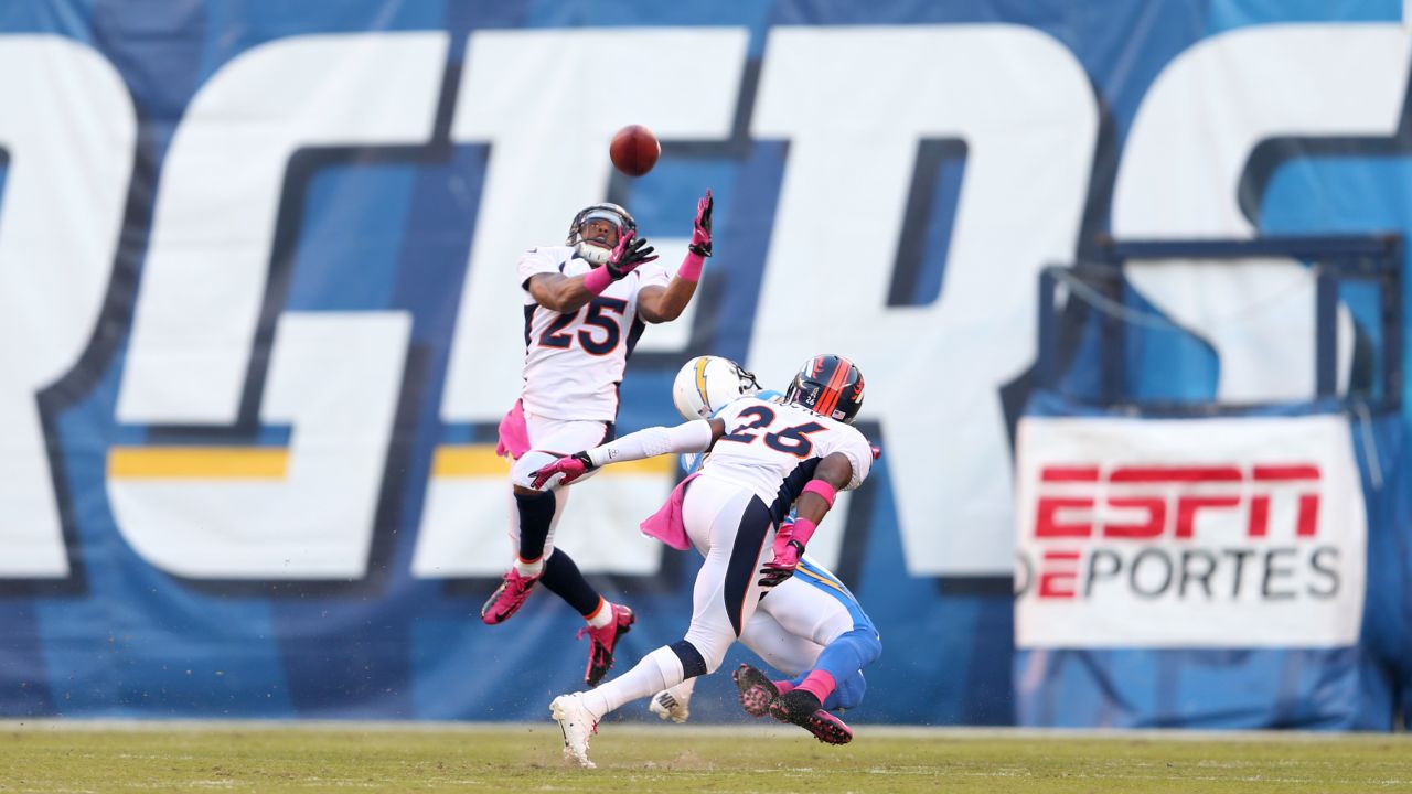 Raiders safety Roderic Teamer (33) and Raiders cornerback Brandon Facyson  (35) celebrate a stop …