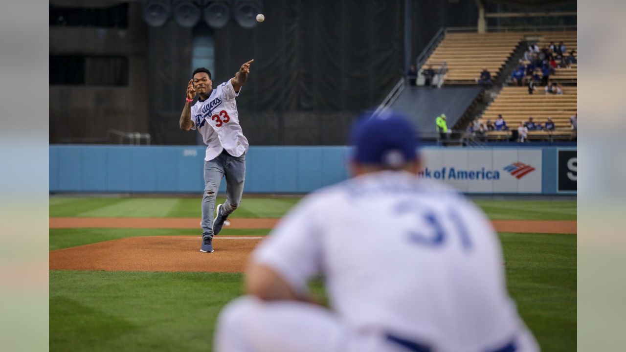 NTC's Commanding General throws out first pitch at LA Dodgers