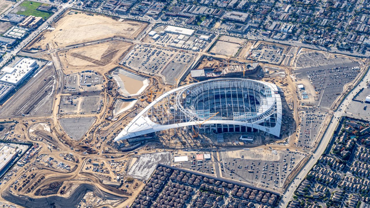 Photos: Aerial Views of SoFi Stadium Construction