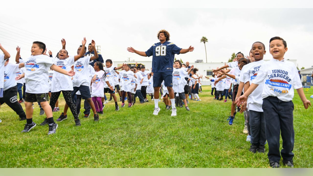 Chargers Host Girl Scouts at HPC for Flag Football Camp