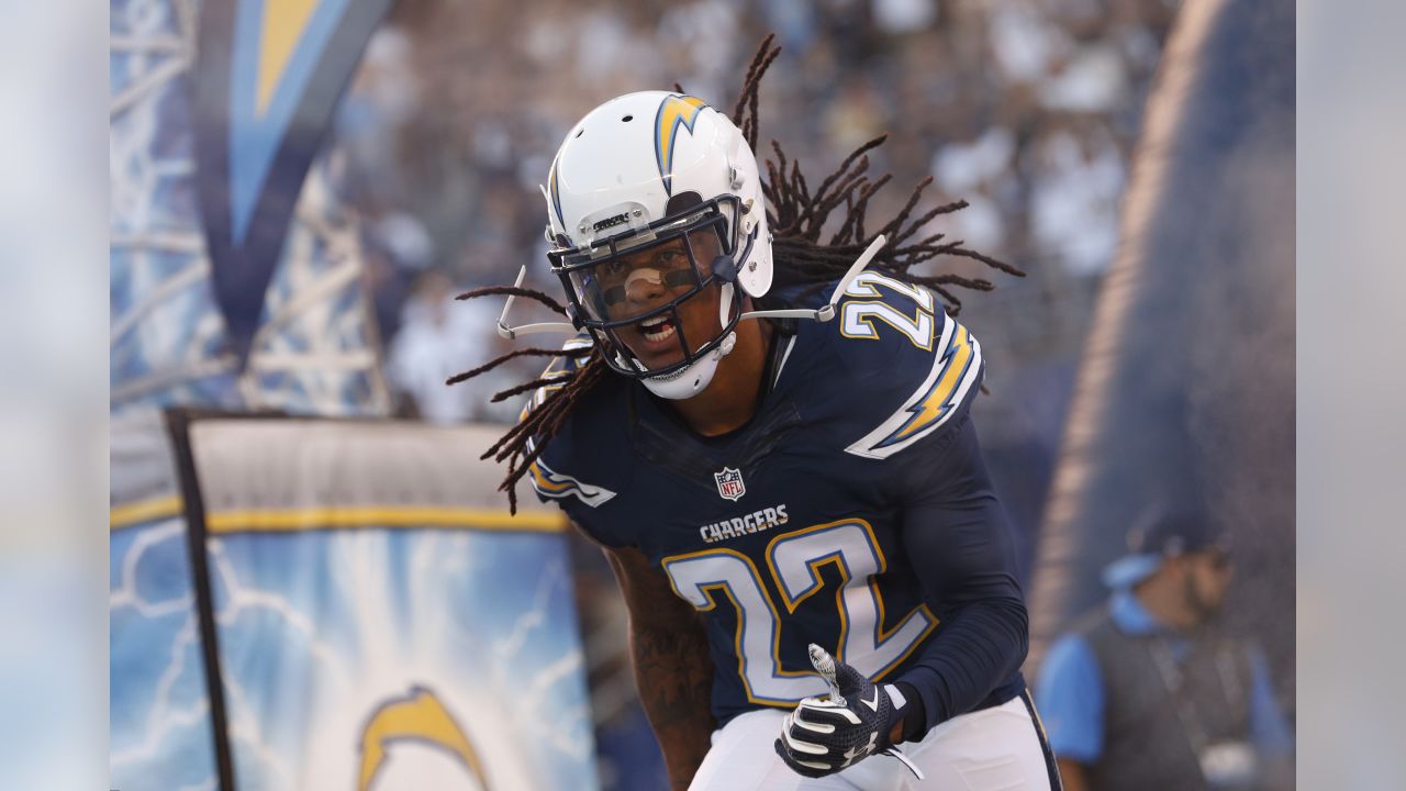 San Diego Chargers cornerback Jason Verrett (22) trains during an NFL  football practice Tuesday, May 23, 2017, in San Diego. (AP Photo/Gregory  Bull Stock Photo - Alamy