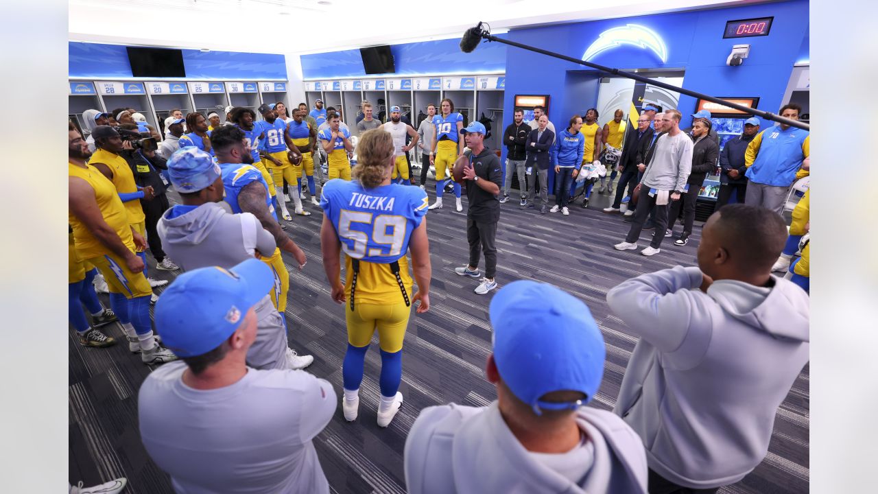 Photos: Bolts Celebrate SNF Win Against Dolphins