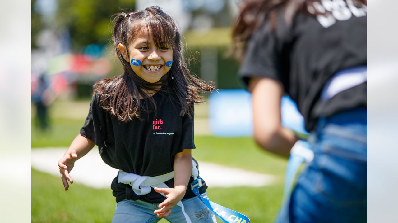 Chargers Host Girl Scouts at HPC for Flag Football Camp