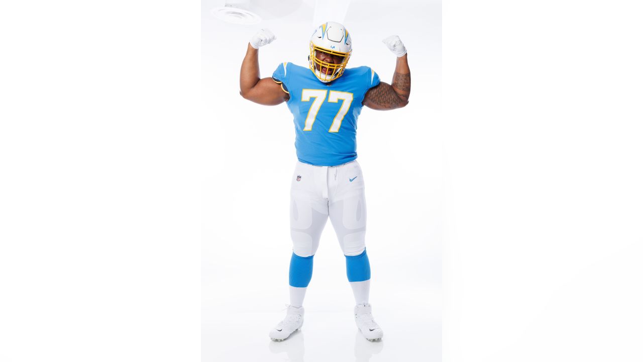 Look: Los Angeles Chargers sport new primary uniforms for media day