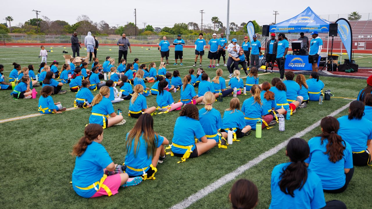 Los Angeles Rams Community  Rams & Chargers team up to host the LA Girls Flag  Football League of Champions Super Bowl