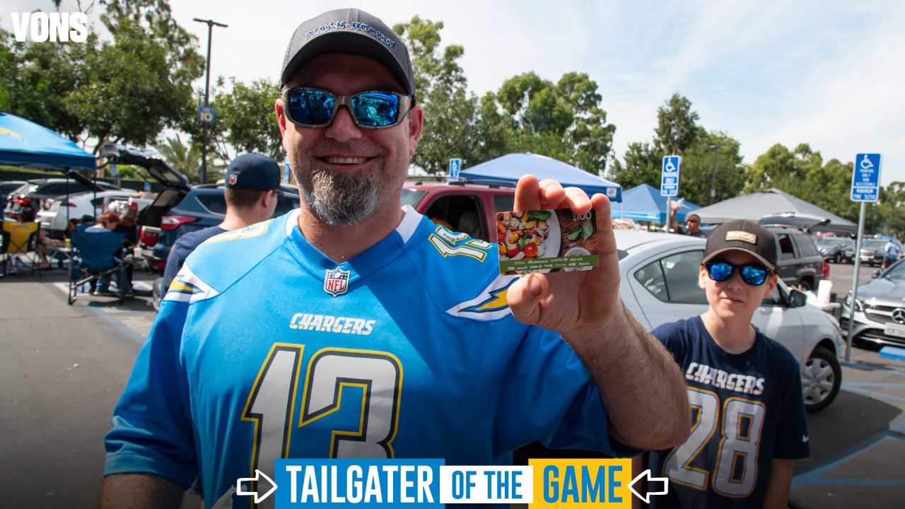 Los Angeles Chargers fans tailgate prior to an NFL football game