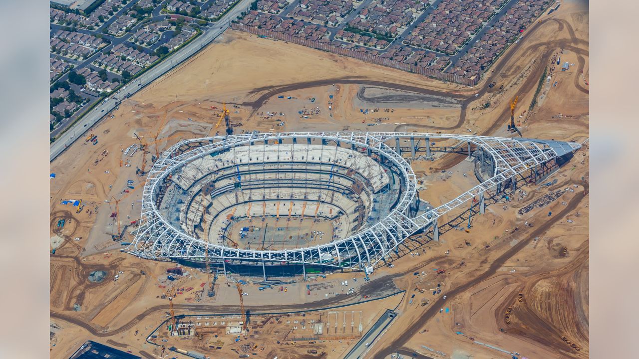 New SoFi Stadium drone footage shows off views of Hollywood Park