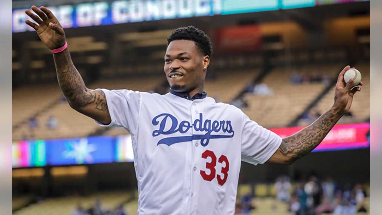 NTC's Commanding General throws out first pitch at LA Dodgers