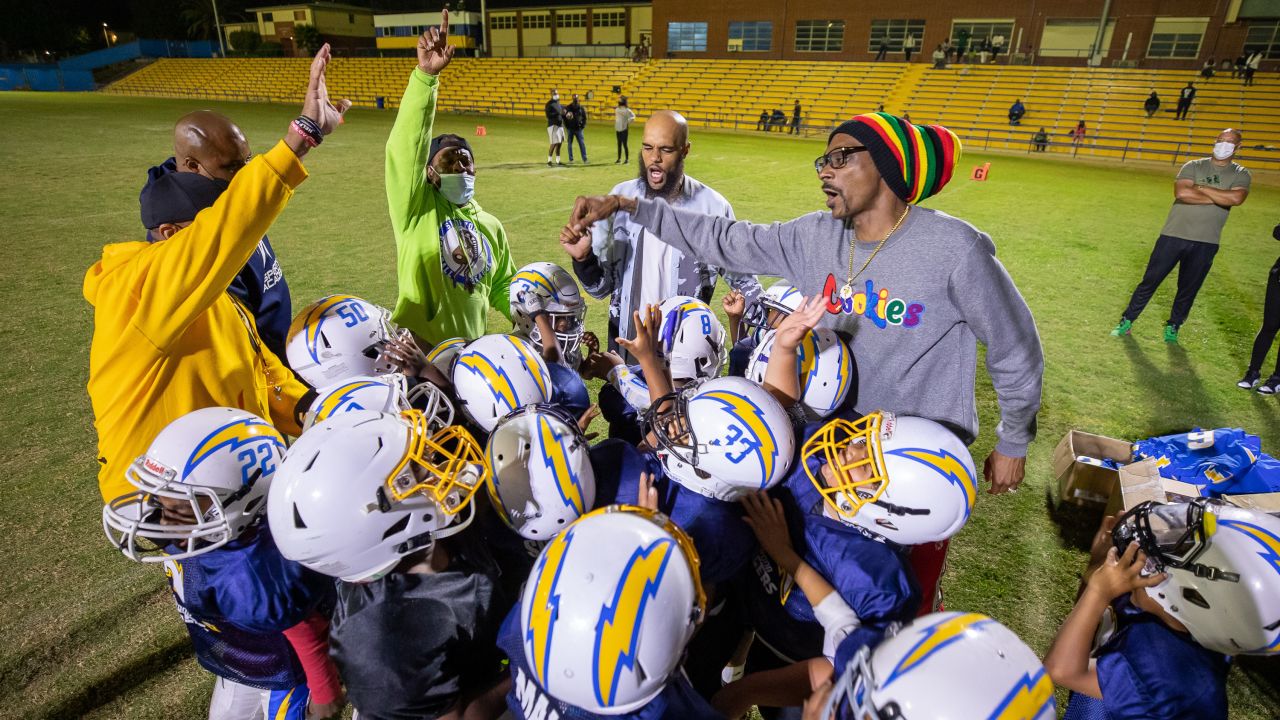 Snoop Dogg, Keenan Allen and Tom Telesco Surprise Inglewood