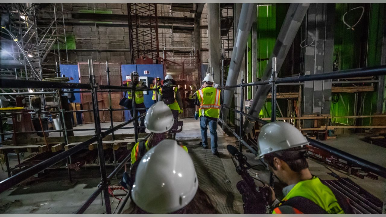 Chargers and Rams Commemorate L.A. Stadium Canopy Shell Topping Out