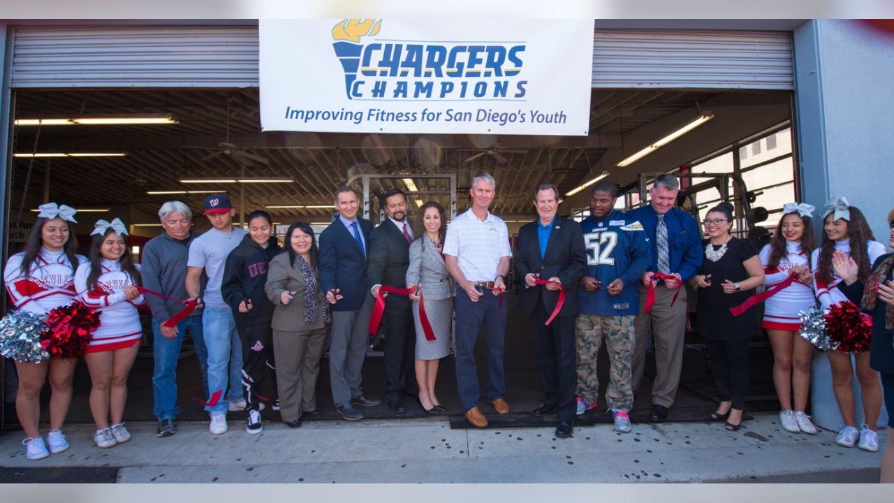 Chargers Champions Unveil New Weight Room at Sweetwater High School